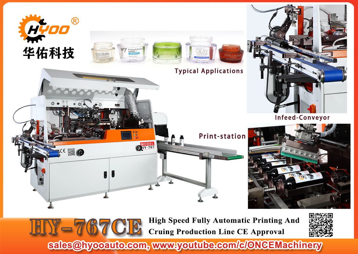 HY-767CE-High-Speed-Fully-Automatic-Printing-and-Curing-Production-Line-Plastic-Round-Bottle-Tube-Glass-Metal