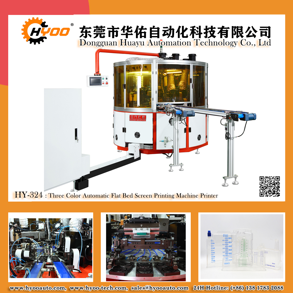 HYOO-HY-324-Huayu-Automation-Automatic-Silk-Printing-Machines-for-Medical-Pharmacy-Flat-Graduated-Container